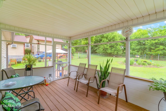 sunroom / solarium with a wealth of natural light