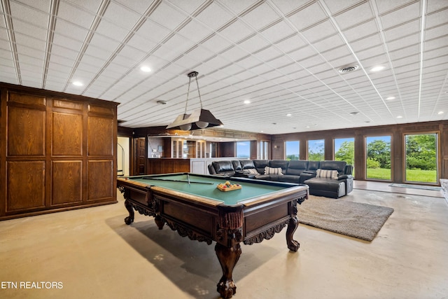 recreation room featuring billiards