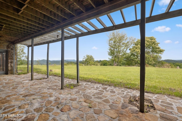 view of patio featuring a rural view