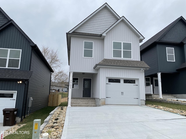 view of front of home featuring a garage