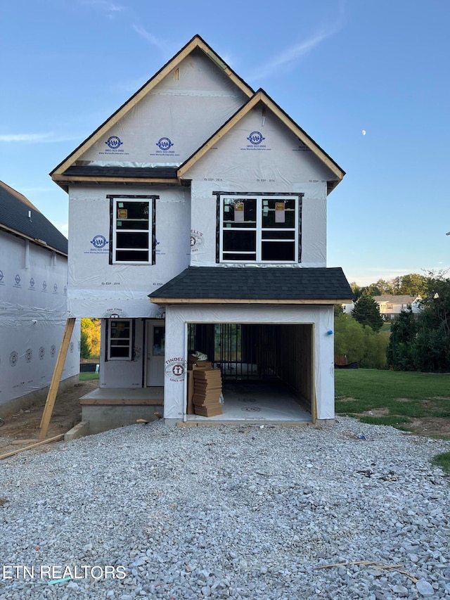 view of front of house featuring a garage