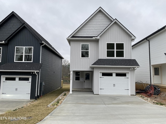 view of front of home featuring a garage