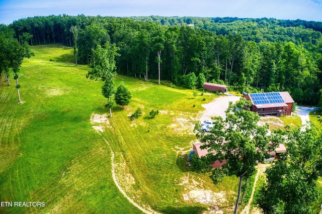 bird's eye view featuring a rural view