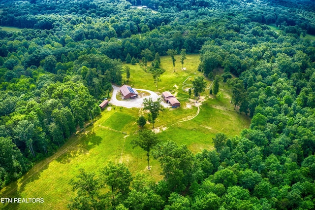 drone / aerial view featuring a rural view