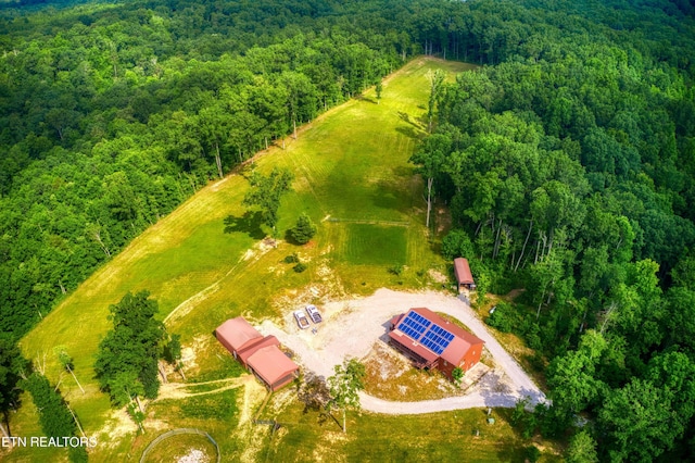 drone / aerial view featuring a rural view