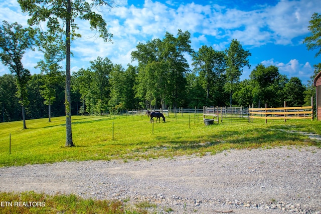 view of property's community featuring a rural view