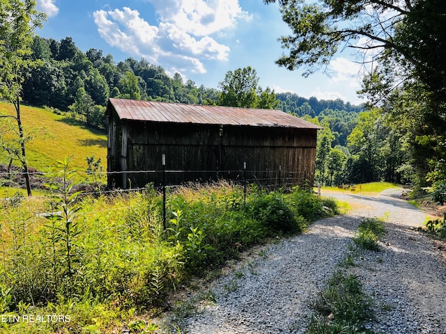 view of outdoor structure