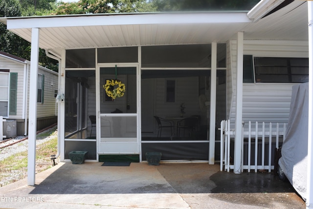 view of doorway to property