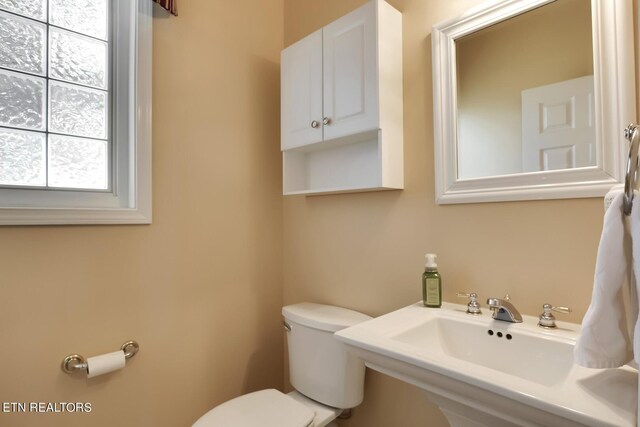 bathroom with sink and toilet