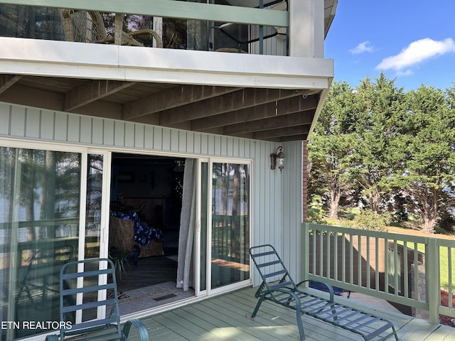 view of wooden deck