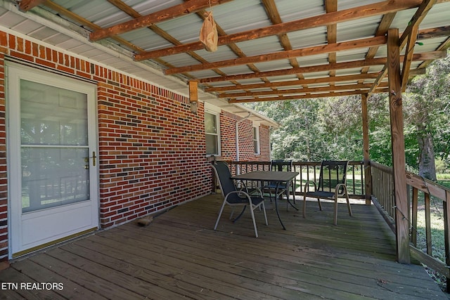 view of wooden deck