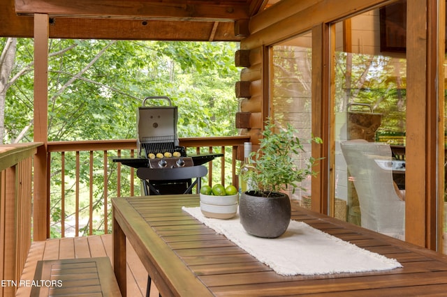 view of wooden terrace