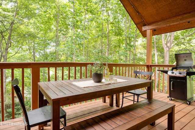 view of wooden deck