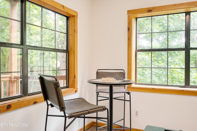 view of dining area