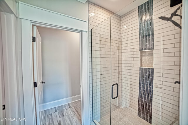 bathroom with walk in shower