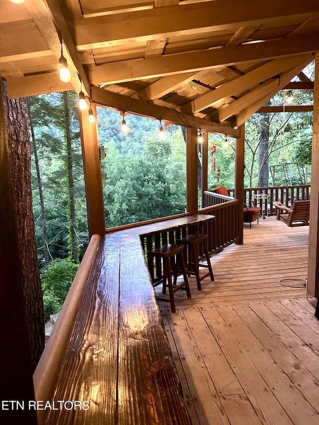 view of wooden deck