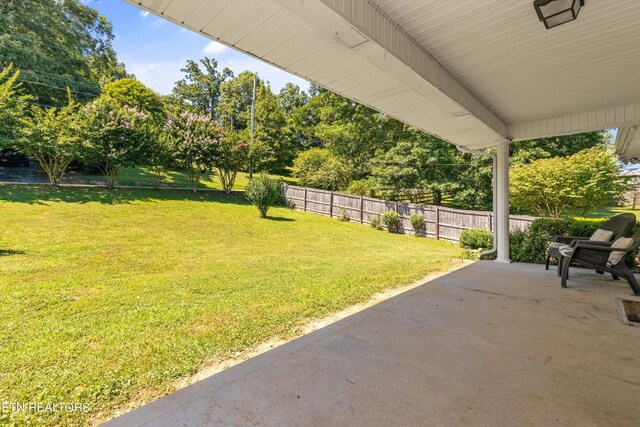 view of yard featuring a patio area