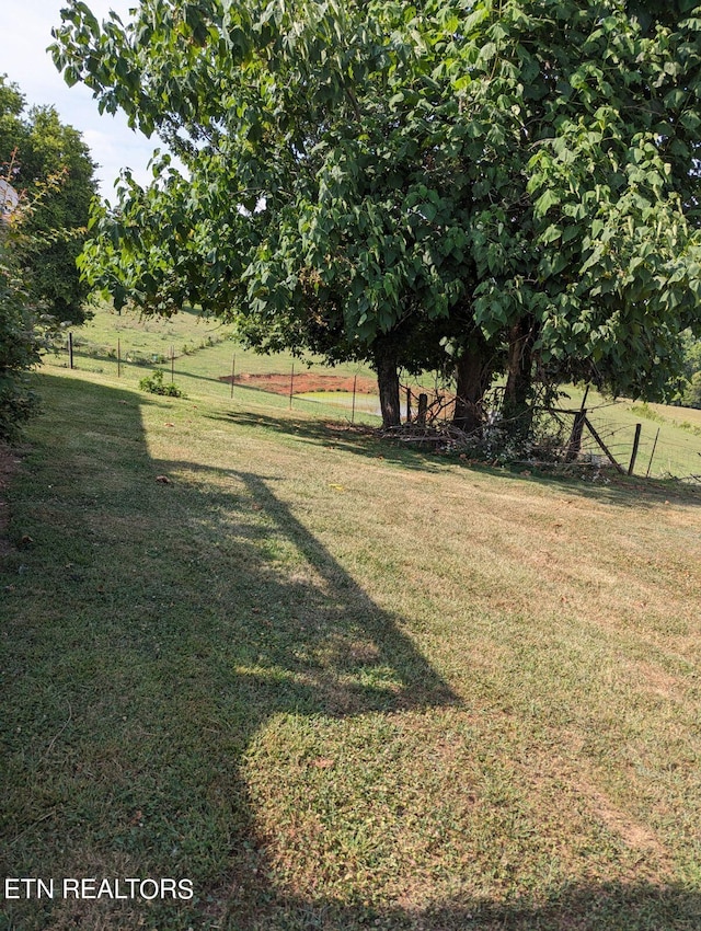 view of yard featuring a rural view