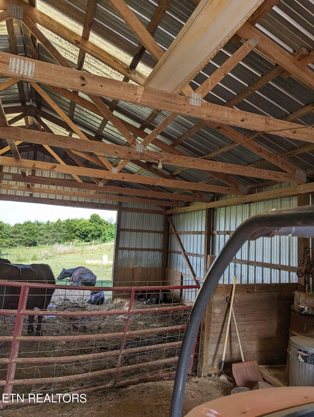 view of horse barn