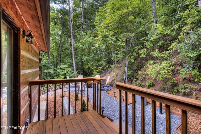 view of wooden deck