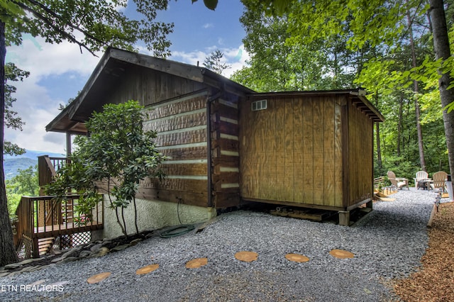 exterior space featuring a deck