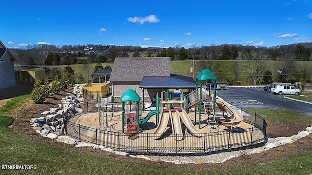 view of jungle gym