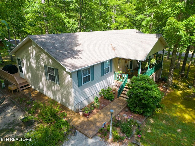 view of front of house with covered porch