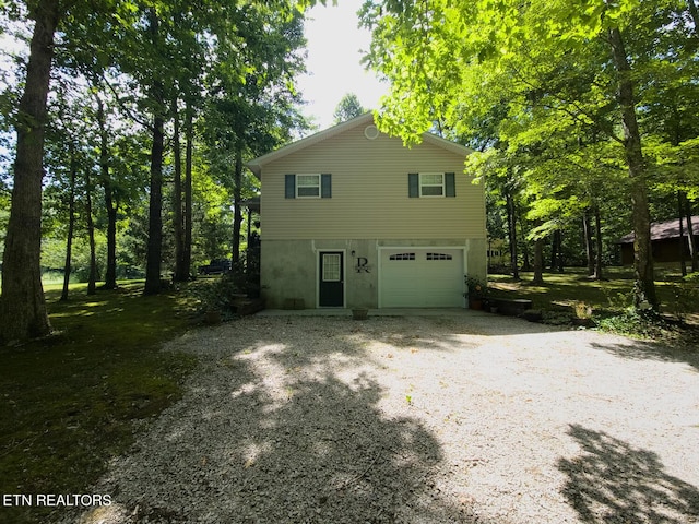 view of home's exterior featuring a garage