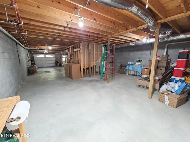 view of basement