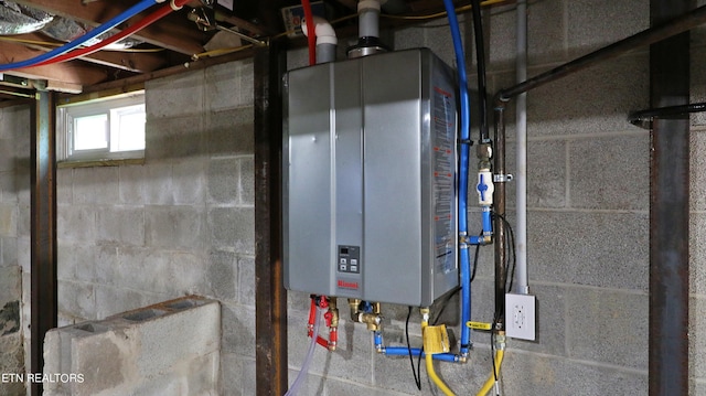 utilities featuring tankless water heater