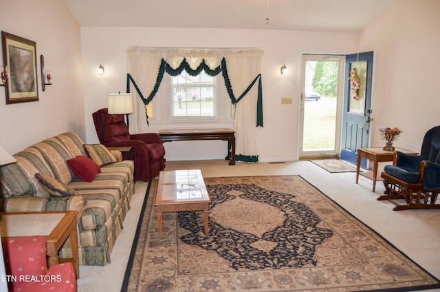 view of carpeted living room