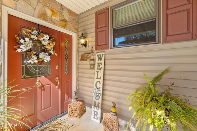 view of doorway to property