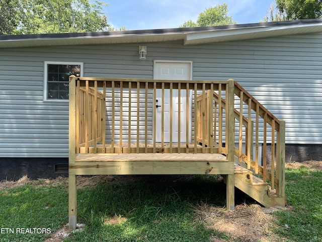 view of wooden deck