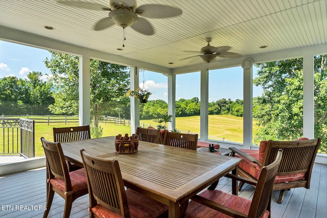 exterior space featuring a wealth of natural light