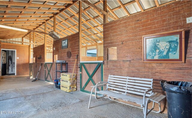 view of horse barn