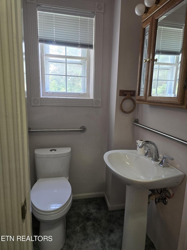 bathroom with toilet and sink