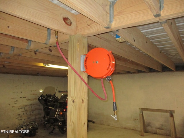 interior details featuring concrete flooring