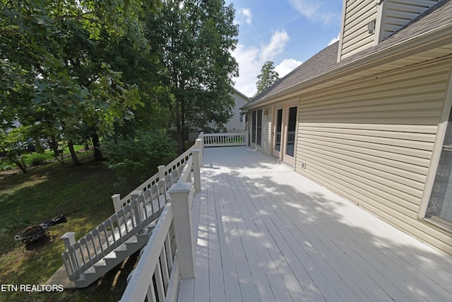 view of wooden deck