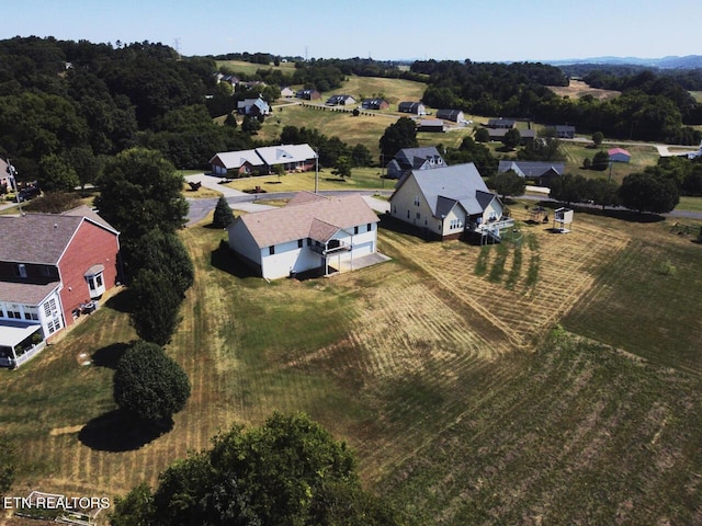 drone / aerial view featuring a rural view