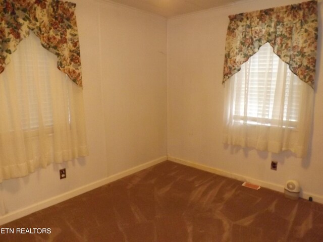 view of carpeted empty room