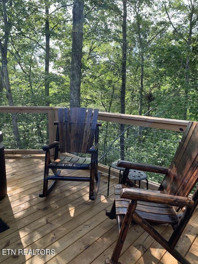 view of wooden deck