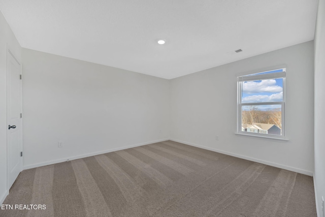 view of carpeted empty room