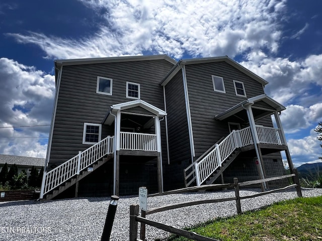 view of rear view of property