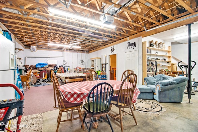 dining room featuring concrete floors