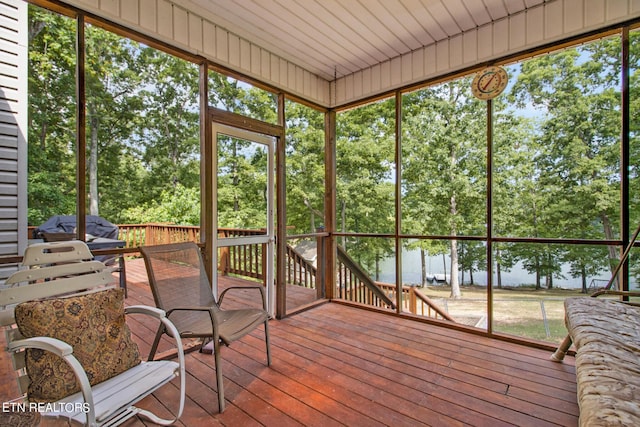 view of sunroom