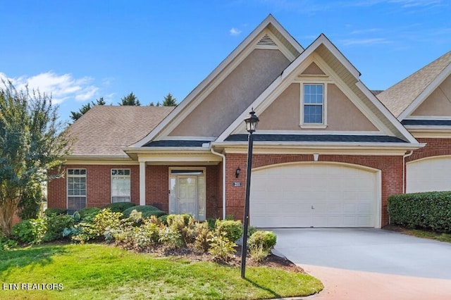 craftsman-style house with a garage