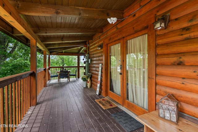 view of wooden deck