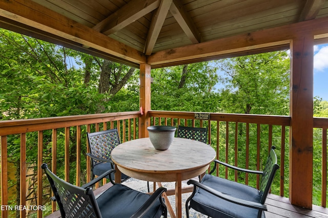 view of wooden terrace