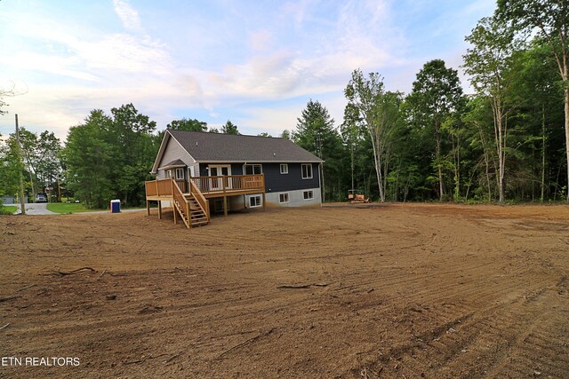 exterior space featuring a deck