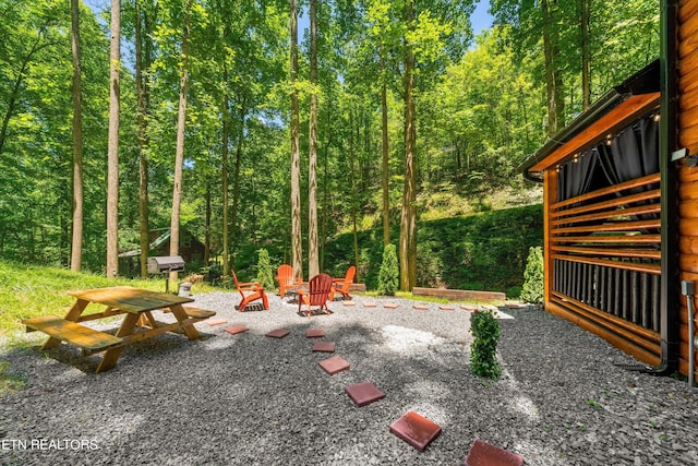 view of yard with a patio area